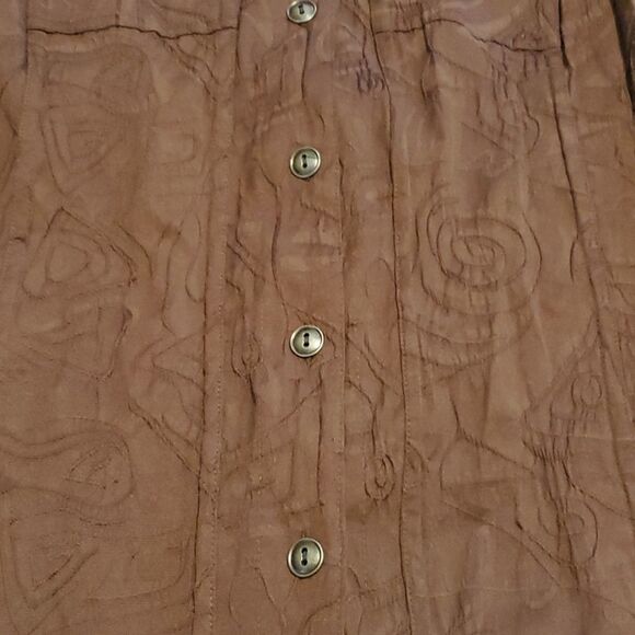 Mirror image brown long sleeve button down… - Picture 6 of 11